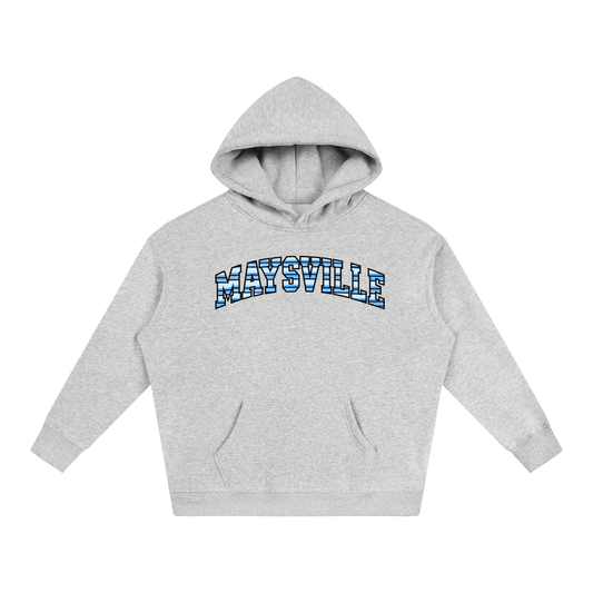 Striped Front Maysville Oversize Fleeced Hoodie