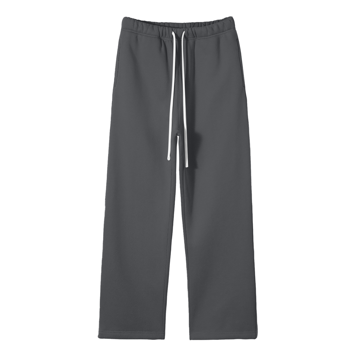 Unisex Solid Color Fleece Straight Leg Pants
