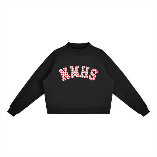 Essential Fleece Mock-Neck Crew Sweatshirt