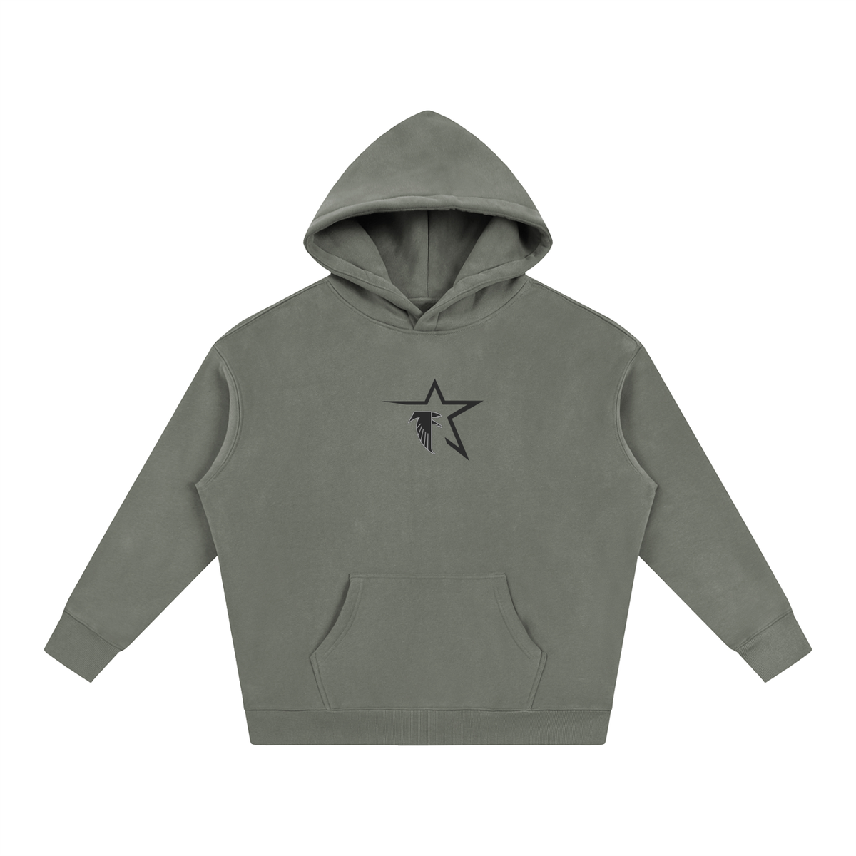 Vector Star Front Fitch Oversize Fleeced Hoodie