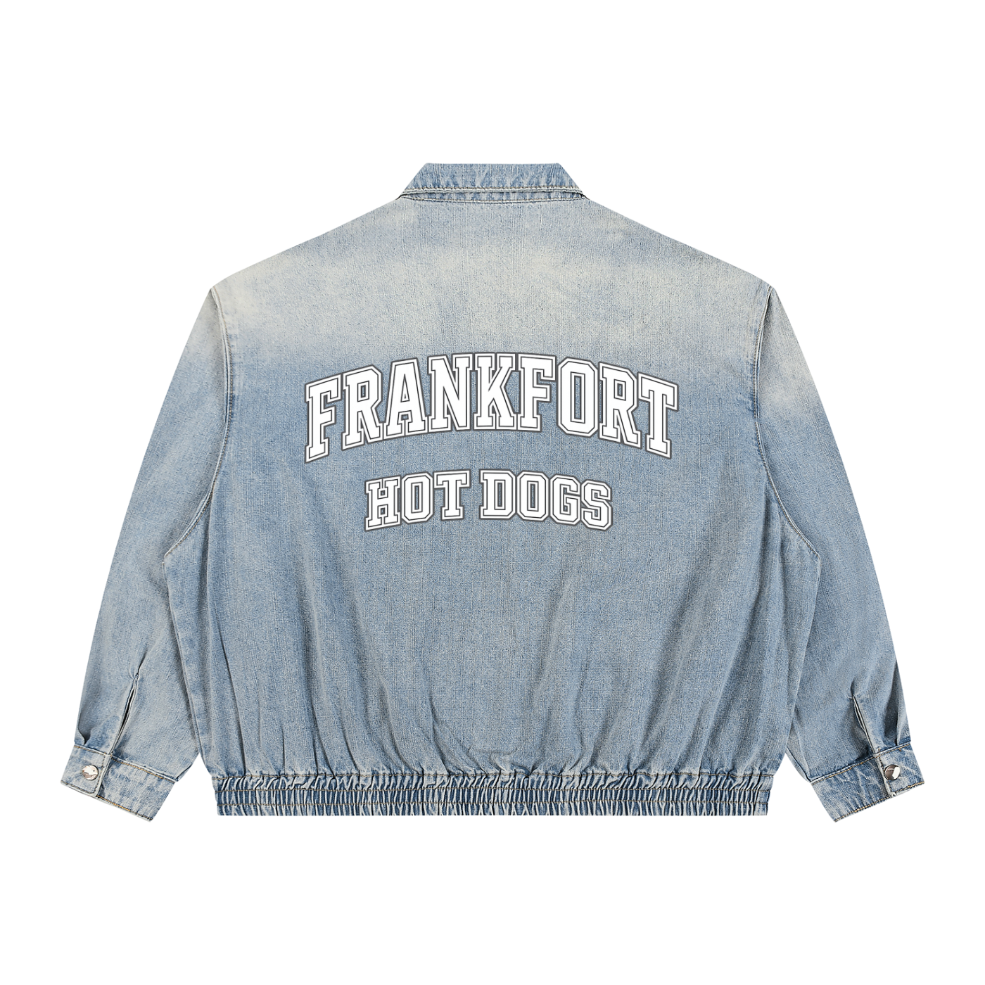Unisex Vintage Wash Full-Zip Denim Jacket