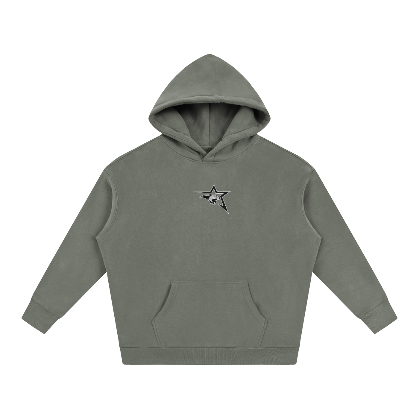 Vector Star Front Cardinal Mooney Oversize Fleeced Hoodie