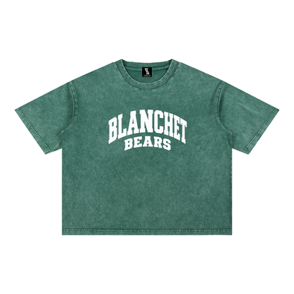 Basic 2 White Blanchet Mineral Wash Boxy Cotton T-Shirt