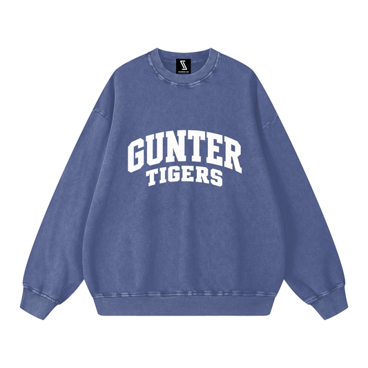 Gunter Tigers Snow Washed Oversized Sweatshirt