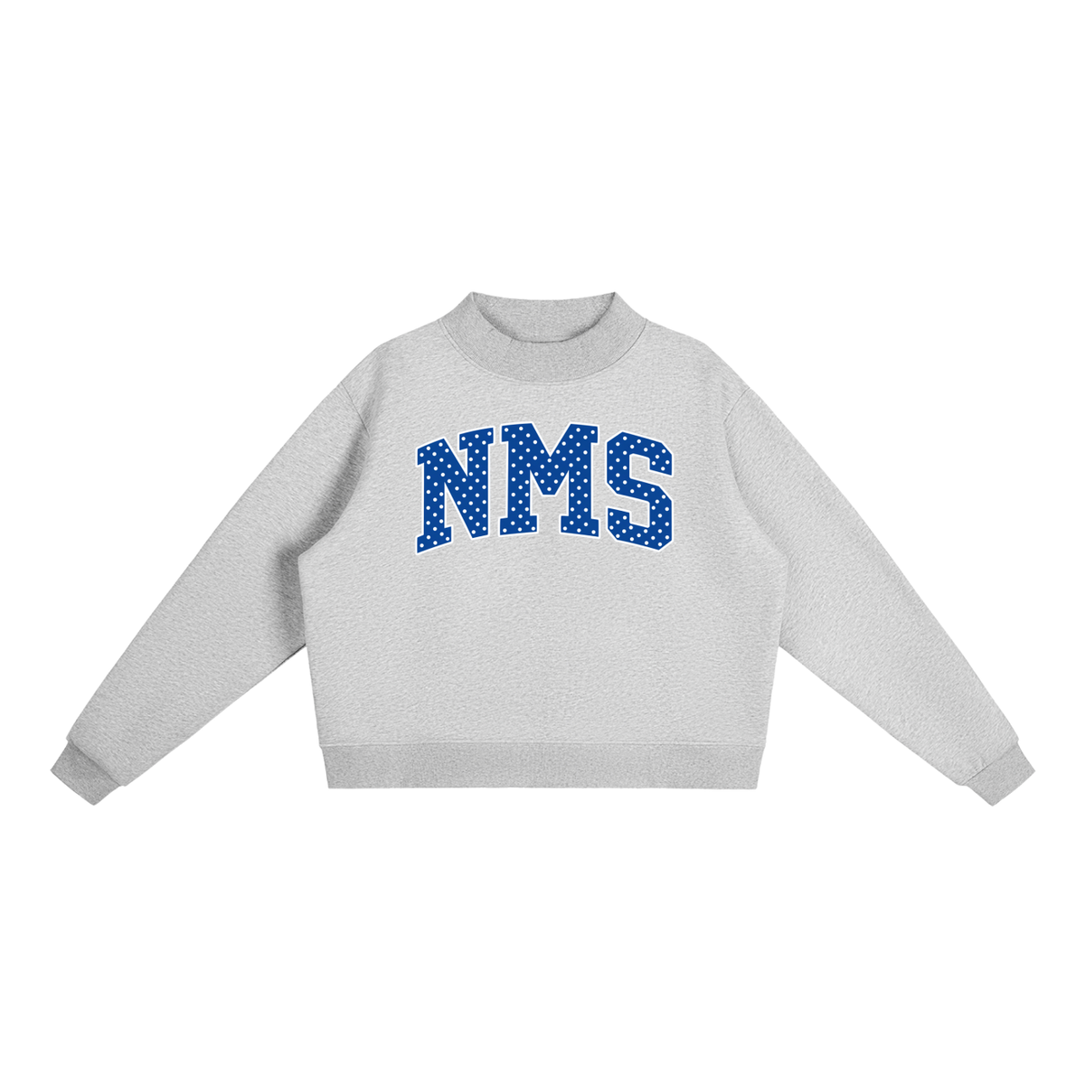 Polka Dot Northside Essential Fleece Mock-Neck Crew Sweatshirt (printed)
