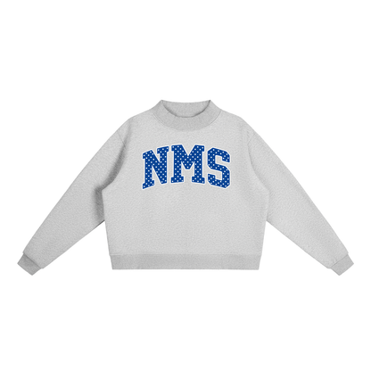 Polka Dot Northside Essential Fleece Mock-Neck Crew Sweatshirt (printed)