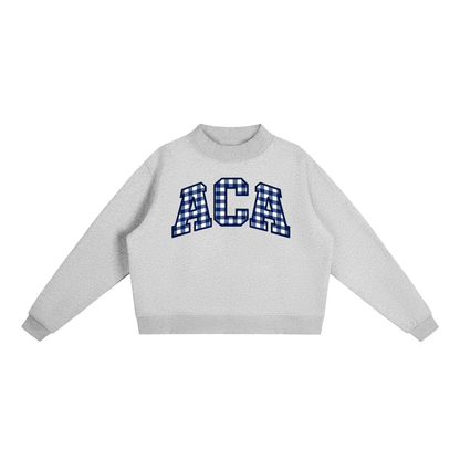 Essential Fleece Mock-Neck Crew Sweatshirt