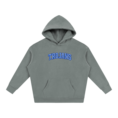 Cursive Front Silver Valley Oversize Fleeced Hoodie
