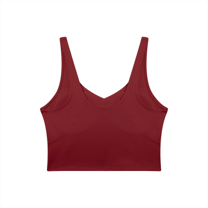 Cursive Cardinal Mooney Women's V-Neck Yoga Sports Bra