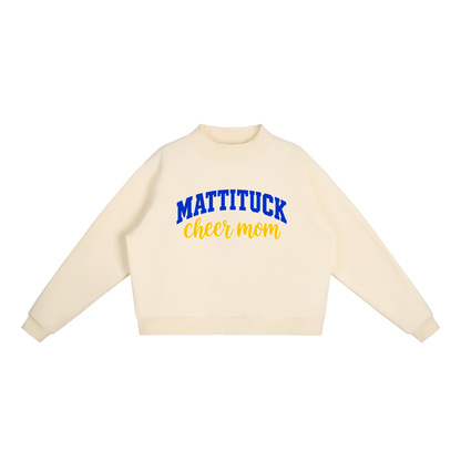 Cheer Mom Mattituck Essential Fleece Mock-Neck Crew Sweatshirt