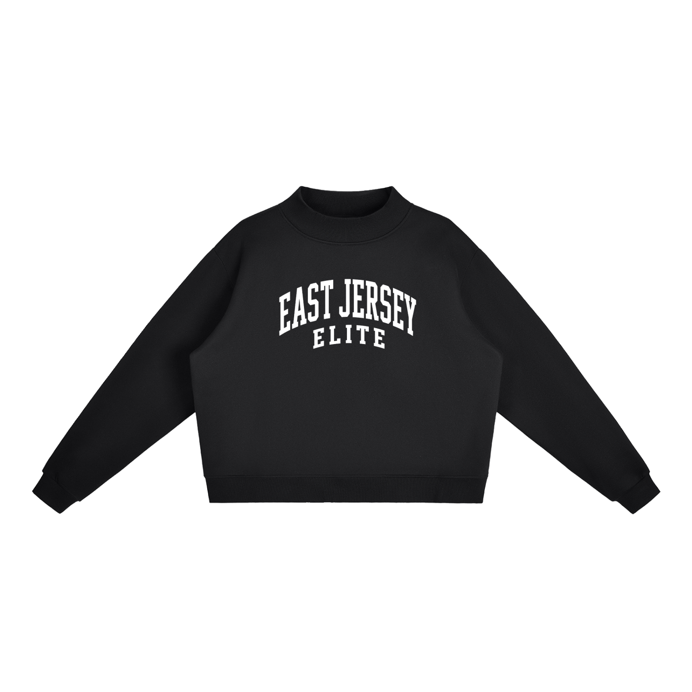 Essential Fleece Mock-Neck Crew Sweatshirt