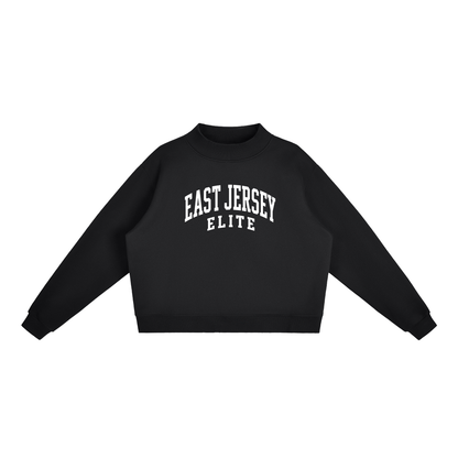 Essential Fleece Mock-Neck Crew Sweatshirt