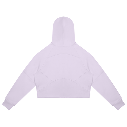 Cropped Zip-Through Hoodie