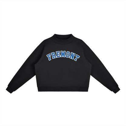 Essential Fleece Mock-Neck Crew Sweatshirt