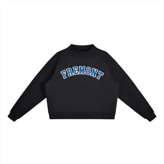 Essential Fleece Mock-Neck Crew Sweatshirt