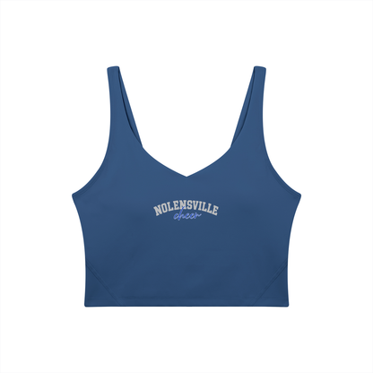 Cursive Nolensville Women's V-Neck Yoga Sports Bra