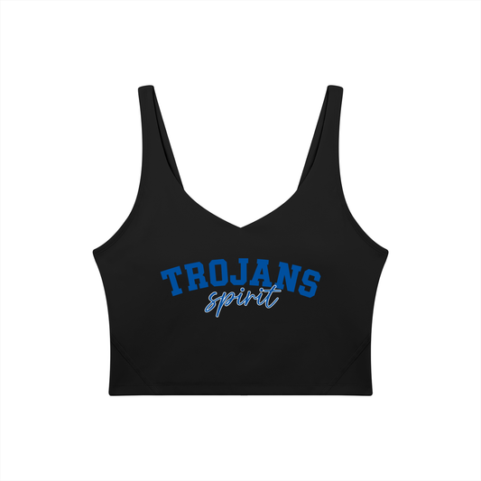 Cursive Silver Valley Women's V-Neck Yoga Sports Bra