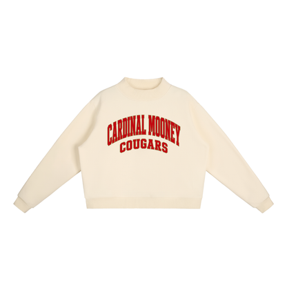 Basic 2 Cardinal Mooney Essential Fleece Mock-Neck Crew Sweatshirt