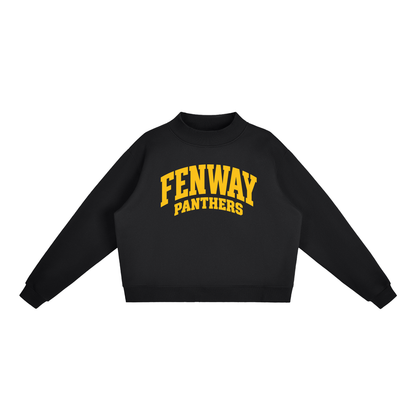 Basic 2 Fenway Essential Fleece Mock-Neck Crew Sweatshirt (printed)