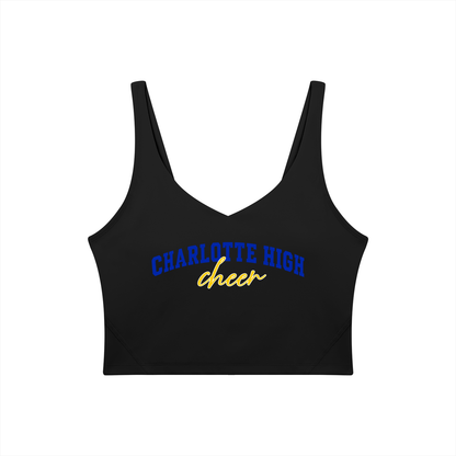 Cursive Charlotte Women's V-Neck Yoga Sports Bra