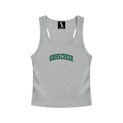Polka Dot Green River Women’s Ruched Tank Top