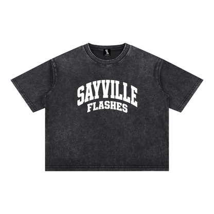 Basic 2 White Sayville Mineral Wash Boxy Cotton T-Shirt