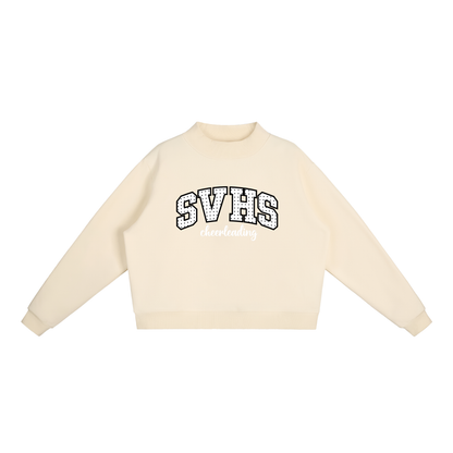 Essential Fleece Mock-Neck Crew Sweatshirt