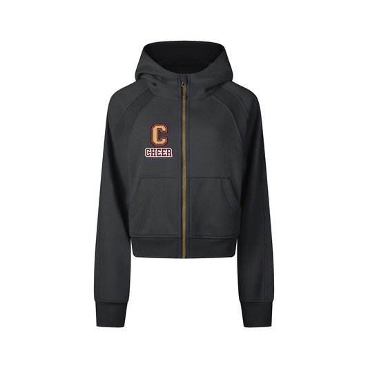 Cropped Zip-Through Hoodie