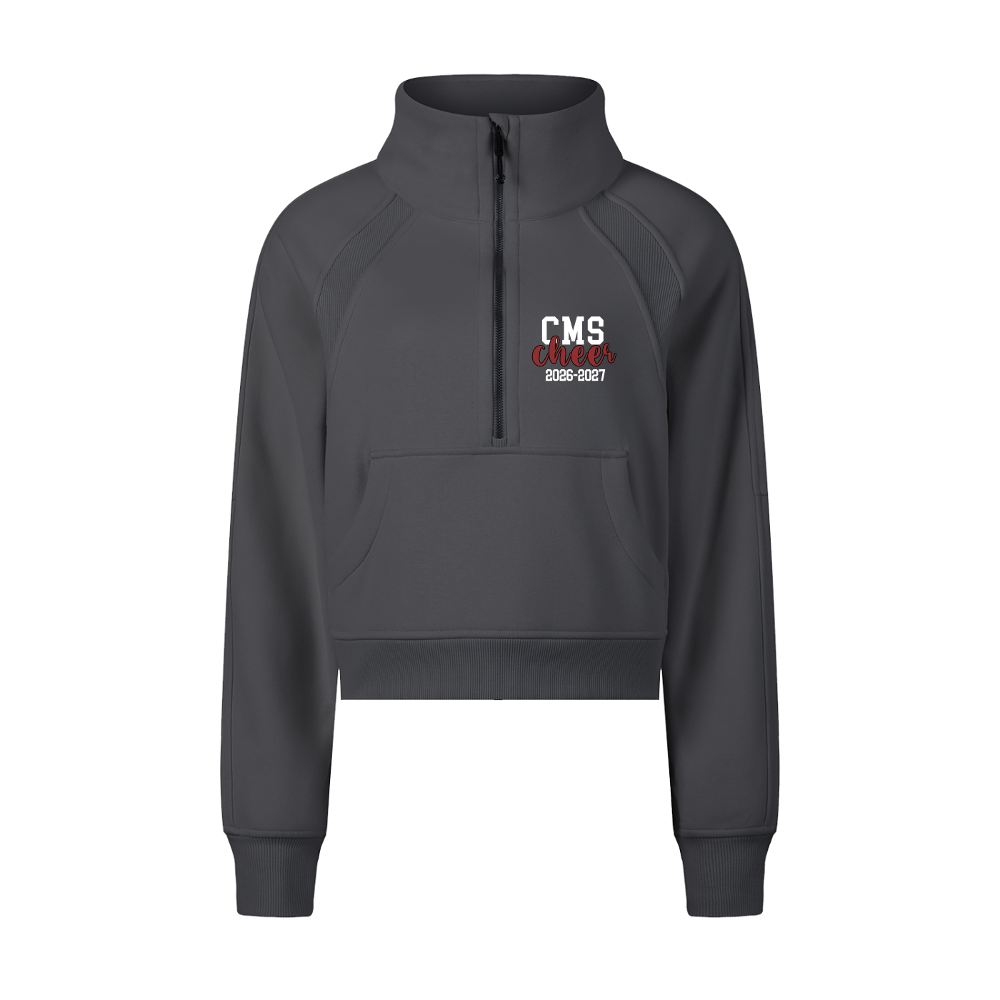 Cropped Half-Zip Sweatshirt