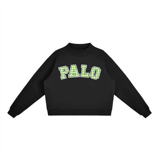 Essential Fleece Mock-Neck Crew Sweatshirt