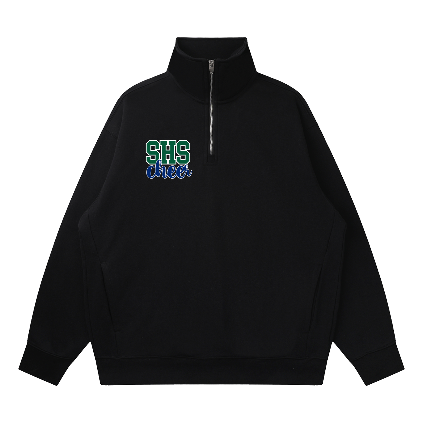 Quarter-Zip Drop Shoulder Sweatshirt