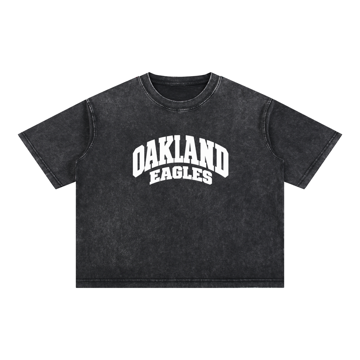 Basic 2 White Oakland Middle Mineral Wash Boxy Cotton T-Shirt