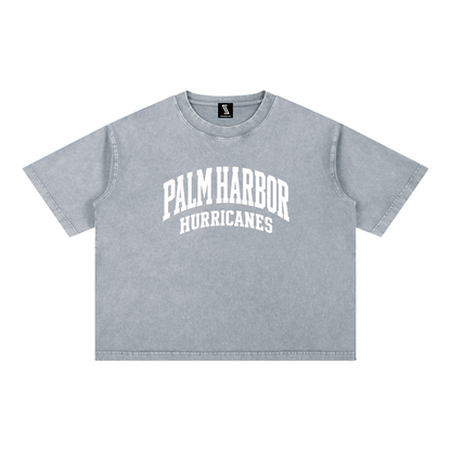 Basic 2 White Palm Harbor Mineral Wash Boxy Cotton T-Shirt