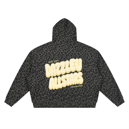 Leopard Print Zip Hoodie