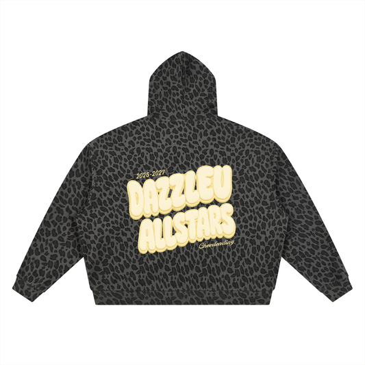 Leopard Print Zip Hoodie