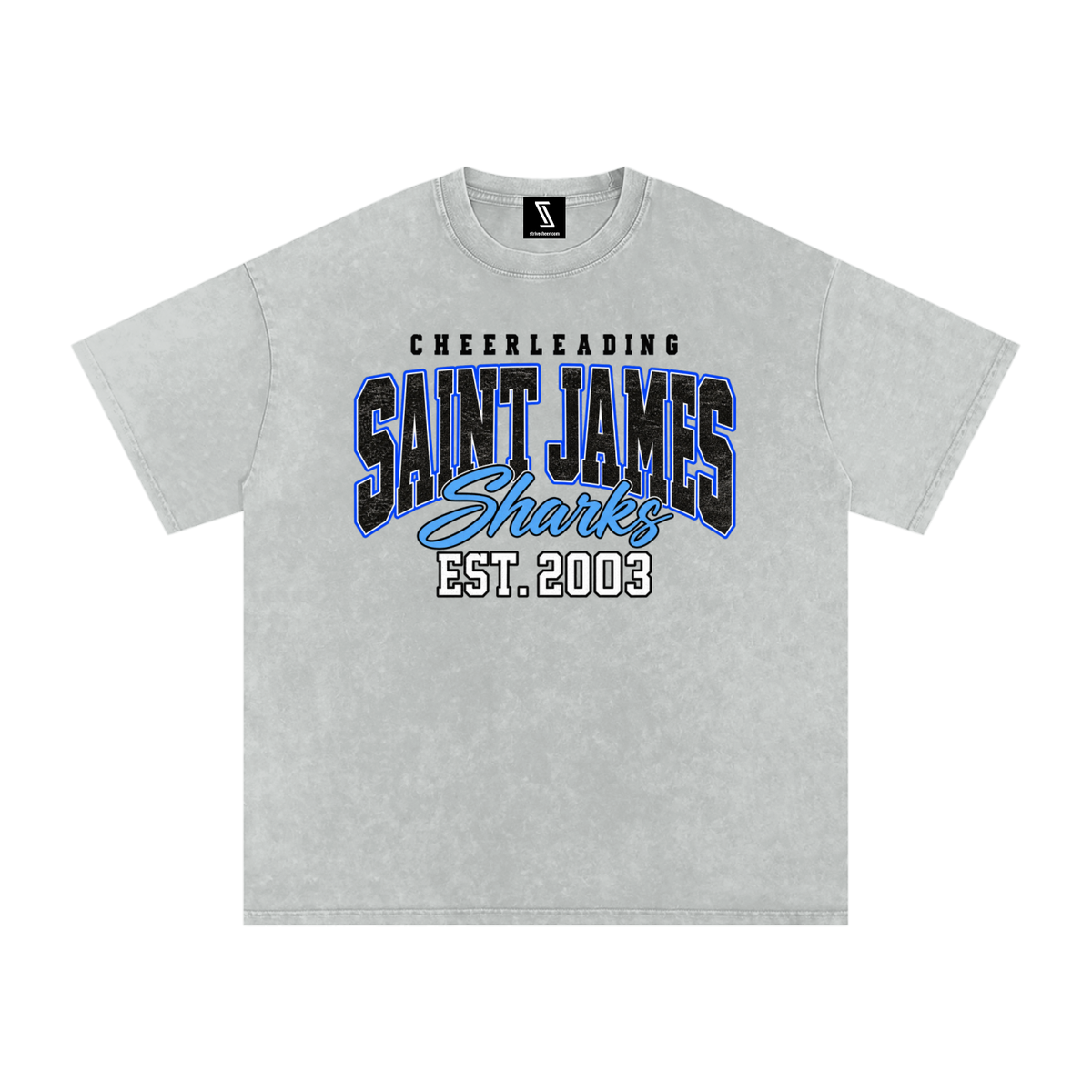 Vintage Saint James Snow Washed Oversized Cotton T-Shirt