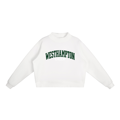 Basic 1 Westhampton Essential Fleece Mock-Neck Crew Sweatshirt