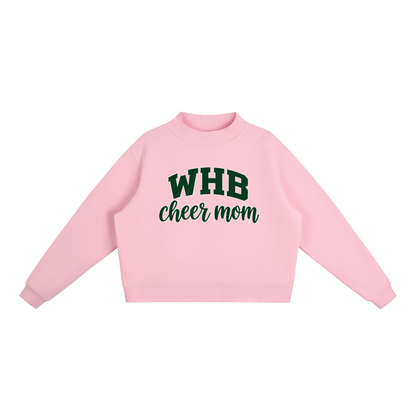 Cheer Mom Westhampton Essential Fleece Mock-Neck Crew Sweatshirt