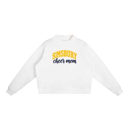 Cheer Mom Simsbury Essential Fleece Mock-Neck Crew Sweatshirt (printed)