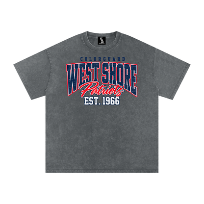 Vintage West Shore Snow Washed Oversized Cotton T-Shirt