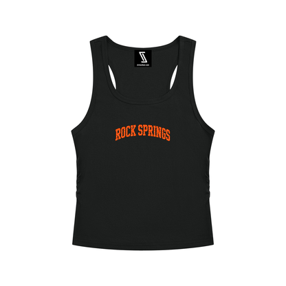 Polka Dot Rock Springs Women’s Ruched Tank Top