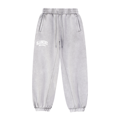 Basic 2 White Blanchet Fleeced Jogger Sweatpants