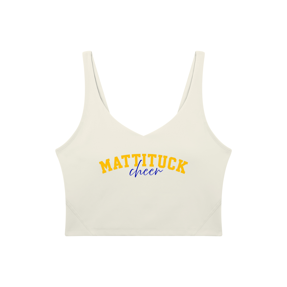 Cursive Mattituck Women's V-Neck Yoga Sports Bra