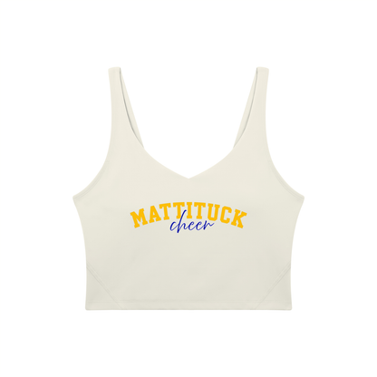 Cursive Mattituck Women's V-Neck Yoga Sports Bra