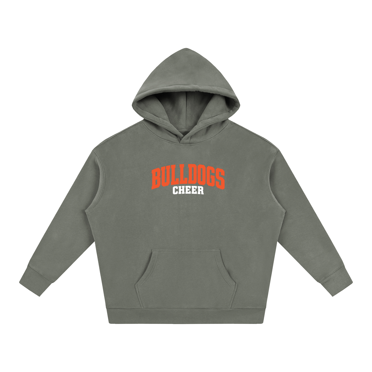 Basic 1 Green Bulldogs Oversize Fleeced Hoodie