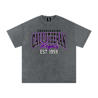 Vintage Cal Lutheran Snow Washed Oversized Cotton T-Shirt