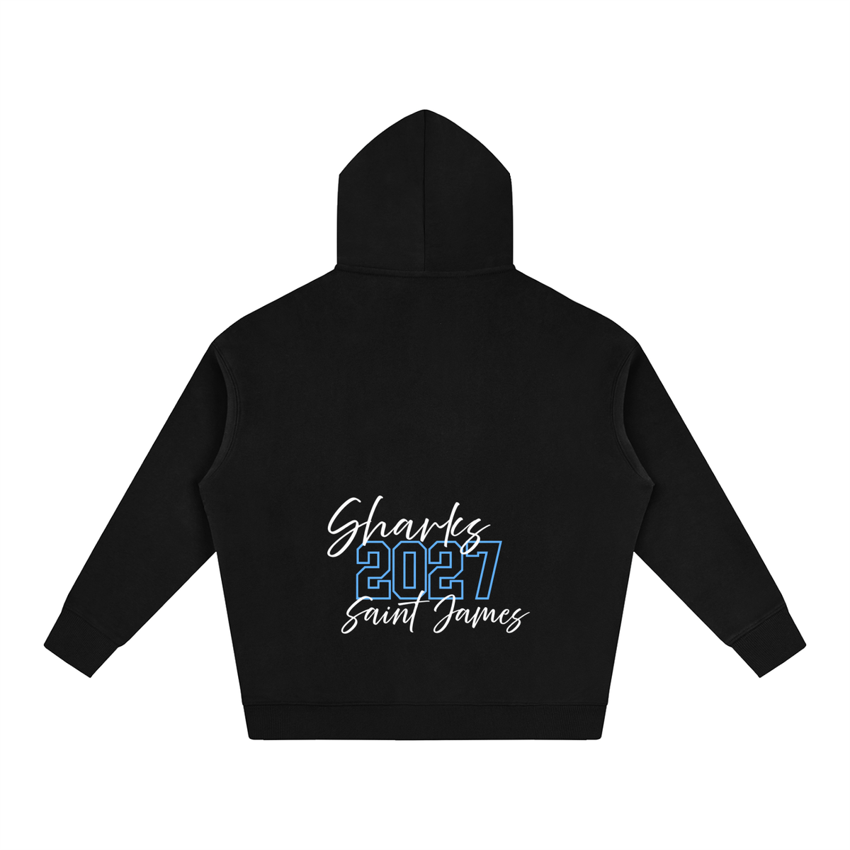Cursive Front Saint James Oversize Fleeced Hoodie