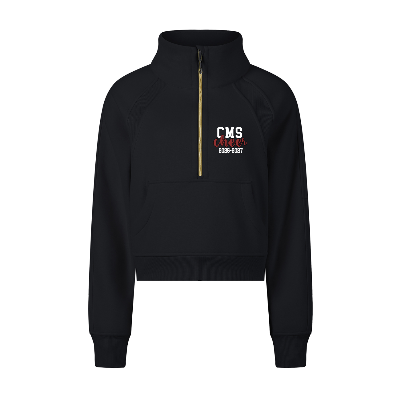 Cropped Half-Zip Sweatshirt