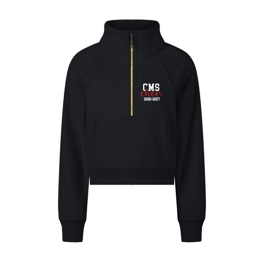 Cropped Half-Zip Sweatshirt