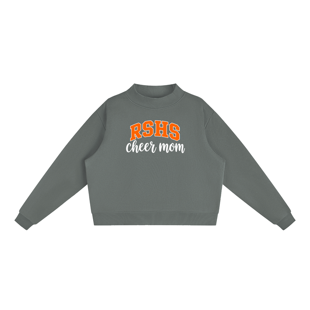Cheer Mom Rock Springs Essential Fleece Mock-Neck Crew Sweatshirt (printed)